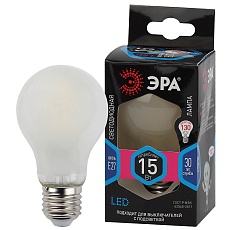 Лампа светодиодная филаментная ЭРА E27 15W 4000K матовая F-LED A60-15W-840-E27 frost Б0046984 2