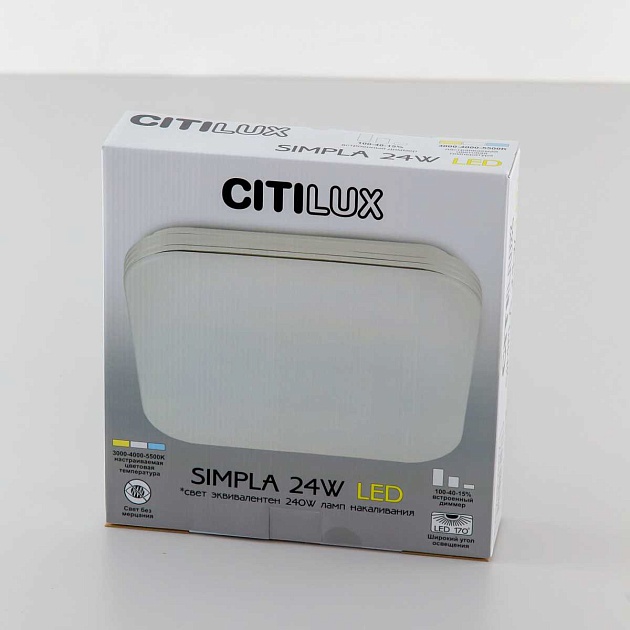 Потолочный светодиодный светильник Citilux Симпла CL714K330G изображение 2 Потолочный светодиодный светильник Citilux Симпла CL714K330G Фото № 2