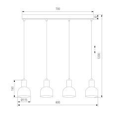 Подвесной светильник TK Lighting 4896 Cairo 1