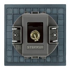 Розетка телевизионная 1-местная (механизм) Stekker 75 Ом 5-862МГц Мия RST00-3108-05 черный бархат 50449 4