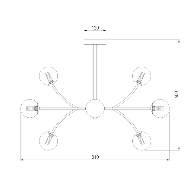 Подвесная люстра Eurosvet Astro 30179 хром Фото № 2