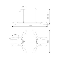 Потолочная люстра Eurosvet Covalent 30180 черный 1