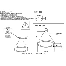 Подвесная люстра Crystal Lux MUCHOS SP88W LED D1000 GOLD 1