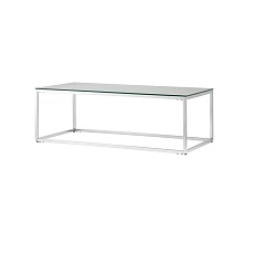 Журнальный стол Stool Group Таун 120*60 прозрачное стекло/сталь серебро УТ000004652