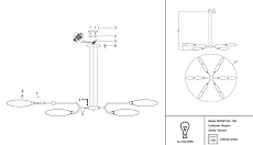 Подвесная люстра Maytoni Ventura MOD012CL-12G 3