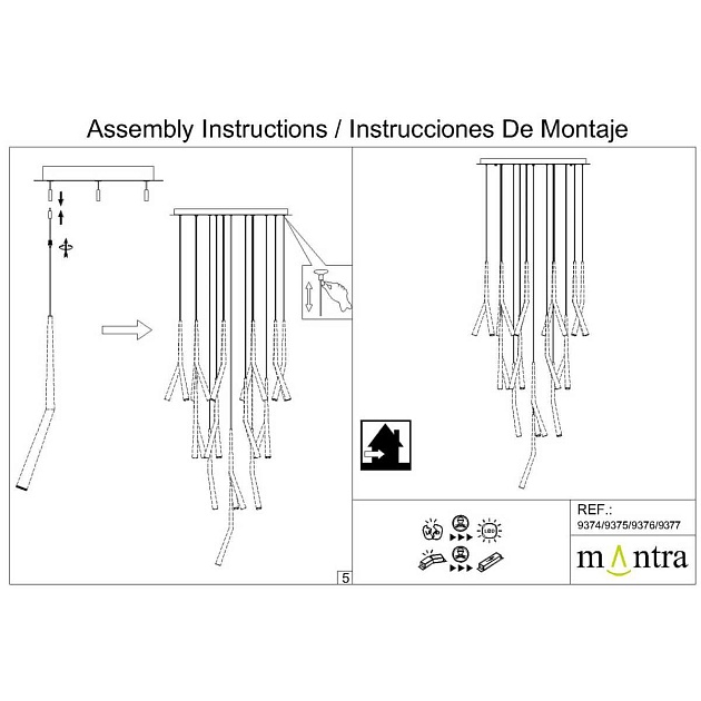 Потолочное основание Mantra Modular Light Florones 9376 Фото № 10
