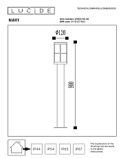 Уличный светильник Lucide Navi 27802/90/29 1