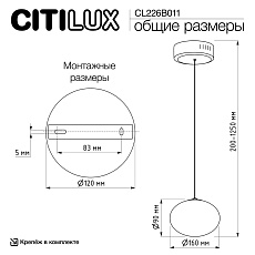 Подвесной светодиодный светильник Citilux Atman Smart CL226B011 1