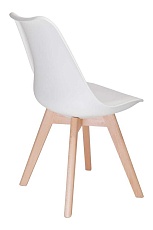 Кухонный стул AksHome Bliss белый, пластик + экокожа 35252 3