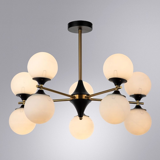 Подвесная люстра Arte Lamp Mimosa A3649PL-10PB изображение 3 Подвесная люстра Arte Lamp Mimosa A3649PL-10PB Фото № 3