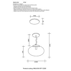 Подвесной светильник Crystal Lux Malaga SP1 D280 Cooper 1