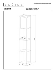 Торшер Lucide Menno 44799/81/30