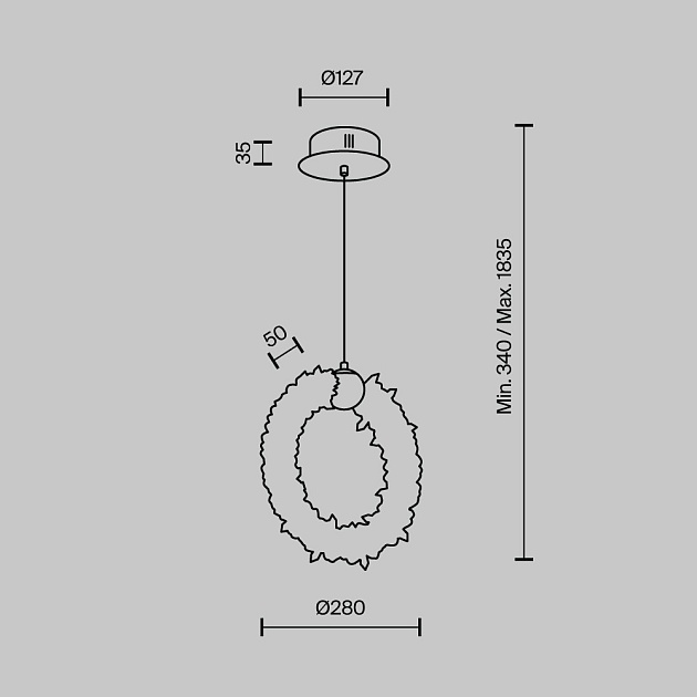 Подвесной светодиодный светильник Modelux Modestyle MS.1141.250 BS изображение 4 Подвесной светодиодный светильник Modelux Modestyle MS.1141.250 BS Фото № 4