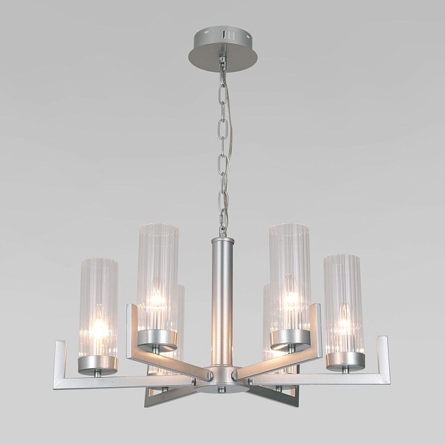 Подвесная люстра Eurosvet Arganie 60133/6 серебро Фото № 1