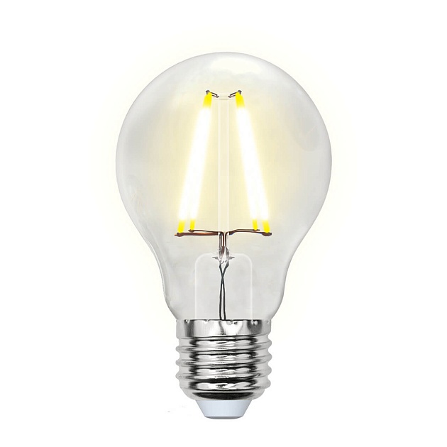 Лампа светодиодная филаментная Uniel E27 8W 4000K прозрачная LED-A60-8W/NW/E27/CL PLS02WH UL-00001372 фото 