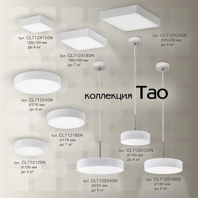Накладной светодиодный светильник Citilux Тао CL712X120N Фото № 13