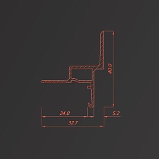 Стеновой профиль Flexy с теневым зазором 5 мм для однослойных гипсокартонных потолков 8397 GIPS EURO 03 9005 2