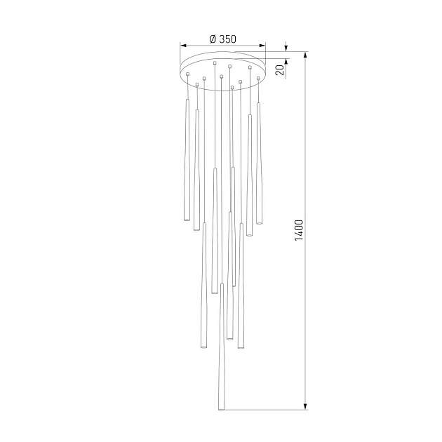 Подвесная люстра TK Lighting 10110 Piano Фото № 2