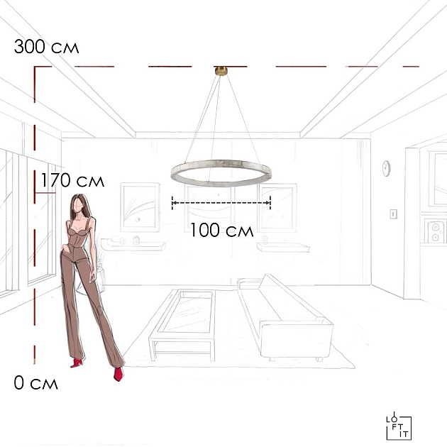 Подвесной светильник LOFT IT Mondrian 10408/1000 Фото № 3