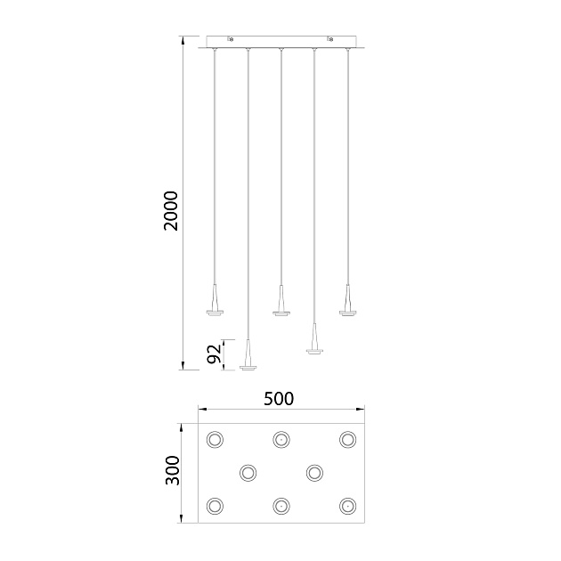Подвесная светодиодная люстра Mantra Andromeda 8934+8PL Фото № 2