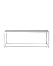 Журнальный стол Stool Group Таун 120*60 прозрачное стекло/сталь серебро УТ000004652 1