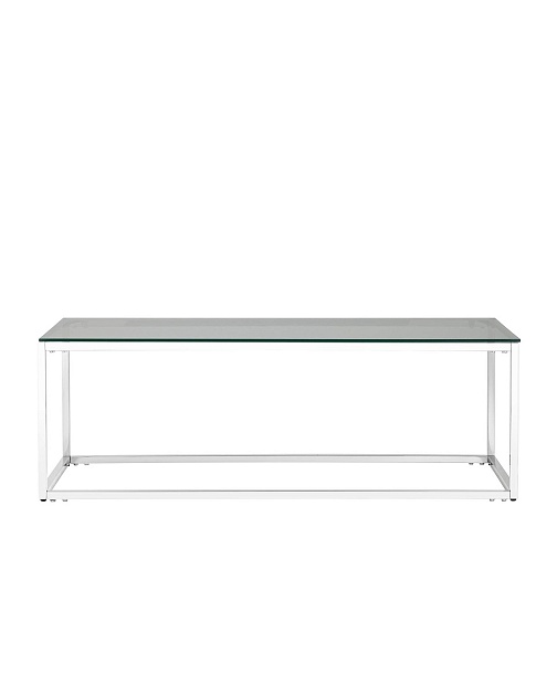 Журнальный стол Stool Group Таун 120*60 прозрачное стекло/сталь серебро УТ000004652 фото 2
