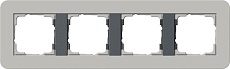 Рамка 4-постовая Gira E3 серый/антрацит 0214422