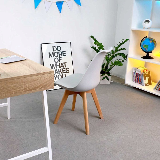 Кухонный стул AksHome Bliss серый, пластик + экокожа 62771 Фото № 4