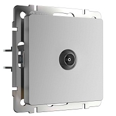 W1184006/ ТВ-розетка проходная (серебряный)