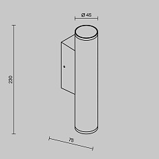 Уличный настенный светильник Maytoni Outdoor Tube O508WL-L6B3K 2