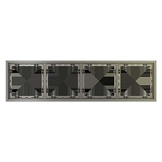 Рамка пластиковая Voltum S70 на 4 поста, (шелк) VLS100404