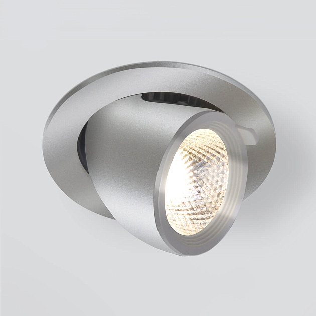 Встраиваемый светодиодный светильник Elektrostandard 9918 LED 9W 4200K серебро a052457 фото 