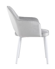 Кухонный стул Stool Group Венера велюр серебристый (ножки белые) MC16-2 KD HLR-14 3