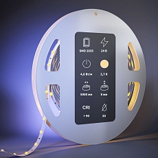 Светодиодная лента Maytoni 4,8W/m 60LED/m 2835SMD теплый белый 5M 201008 1