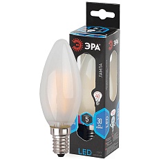 Лампа светодиодная филаментная ЭРА E14 5W 4000K матовая F-LED B35-5W-840-E14 frost Б0027926 2