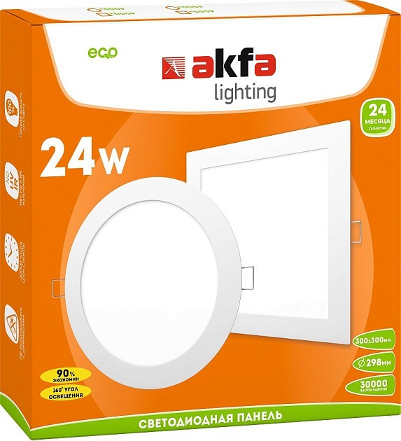 Встраиваемая светодиодная панель Akfa Lighting AK-LPS FLSLPR00000100 Фото № 2