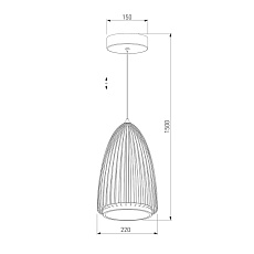 Подвесной светодиодный светильник Eurosvet Comodita 40009/1 LED черный 4
