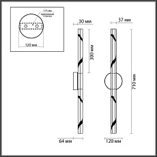 Настенный светодиодный светильник Odeon Light L-Vision Aletta 6679/6WL 5