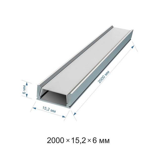 Профиль накладной с рассеивателем серебро 2м. Apeyron 08-01 Фото № 2