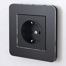 Рамка Werkel Platinum на 1 пост черный алюминий W0012608 4690389184420 1
