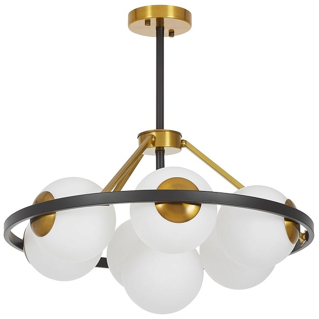Подвесная люстра Lumina Deco Donzano LDP 8034-7 BK+WT Фото № 1