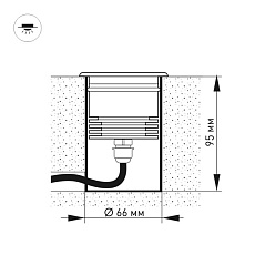 Ландшафтный светодиодный светильник Arlight LTD-Ground-Tilt-R80-9W Day4000 032213 2