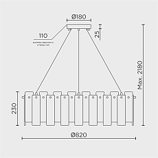 Подвесная люстра Modelux ML.6995.800 BS 1