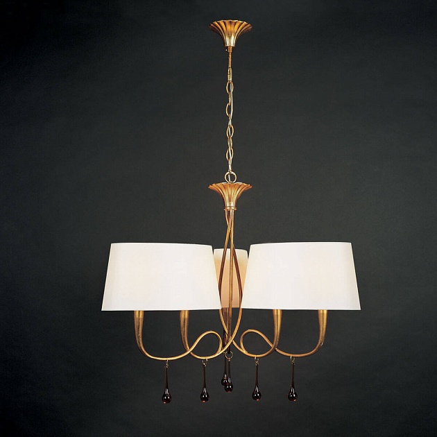 Подвесная люстра Mantra Paola Painted Gold 3540 изображение 4 Подвесная люстра Mantra Paola Painted Gold 3540 Фото № 4