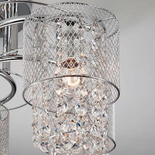 Потолочный светильник Eurosvet 30137/5 хром изображение 4 Потолочный светильник Eurosvet 30137/5 хром Фото № 4