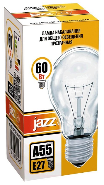 Лампа накаливания Jazzway E27 40W 2700K прозрачная 3326623 фото 2
