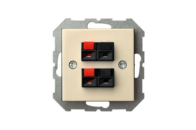Аудиорозетка двойная Liregus Epsilon бежевый 28-087 изображение 2 Аудиорозетка двойная Liregus Epsilon бежевый 28-087 Фото № 2