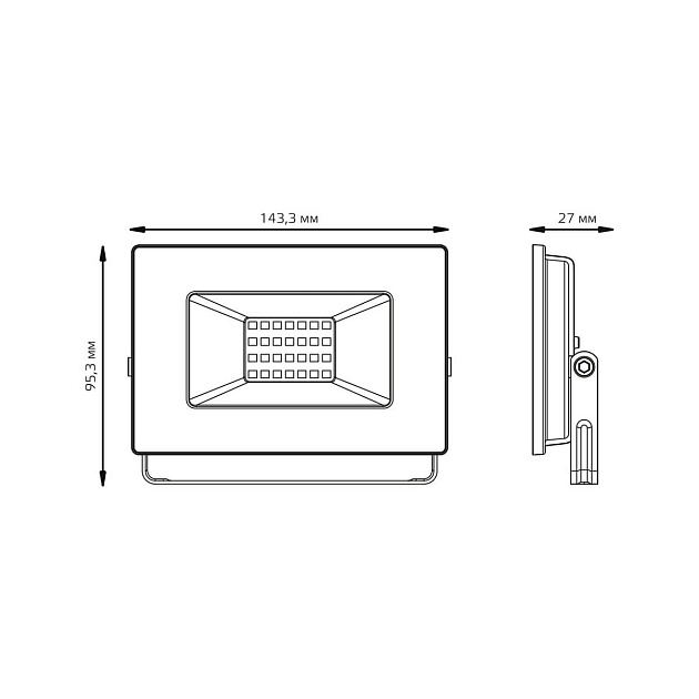 Прожектор светодиодный Gauss Elementary 30W 4000К 613100230 Фото № 5