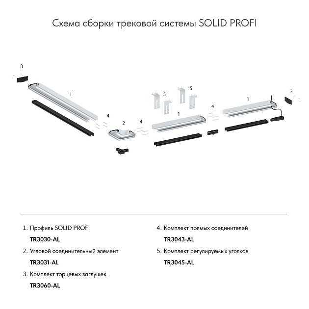 Закладной профиль для натяжного потолка Denkirs Solid Profi TR3030-AL Фото № 2