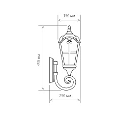 Уличный настенный светильник Elektrostandard Mira a025300 1